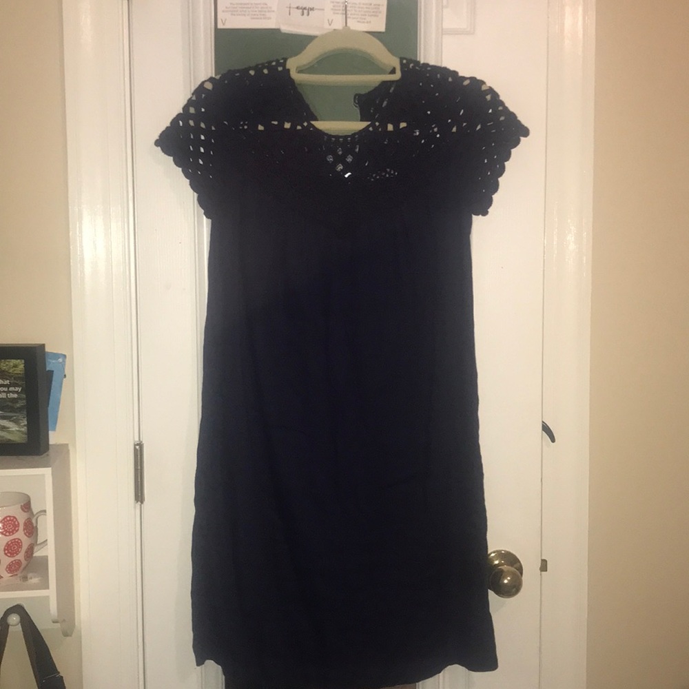 Calypso St Barth Navy Linen Dress
